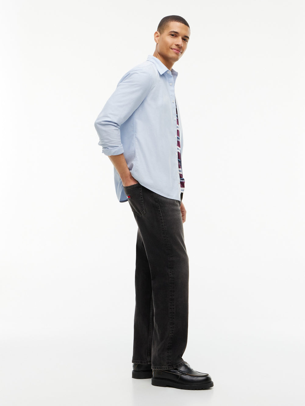 Men Otis Regular Straight Washed Black Jeans