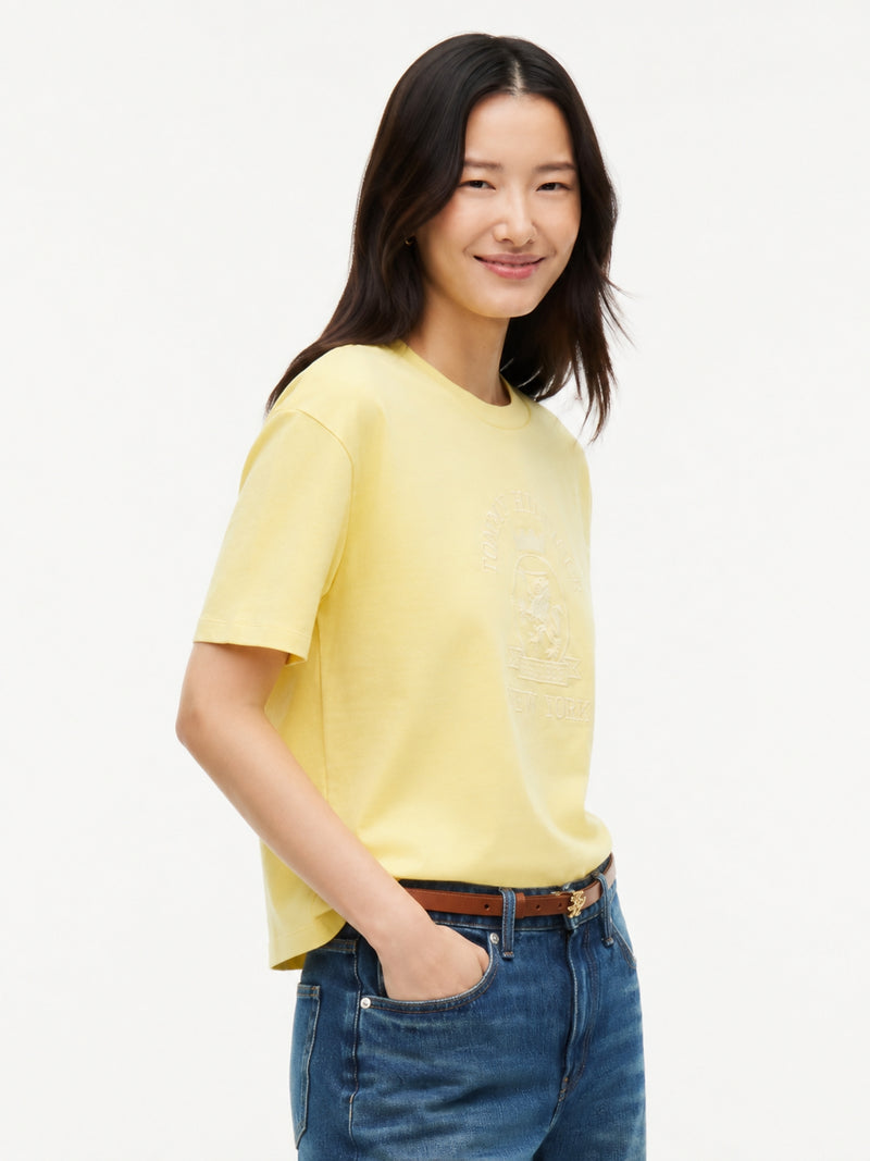 Solid Relaxed Fit Half Sleeve Cotton Jersey T-Shirt