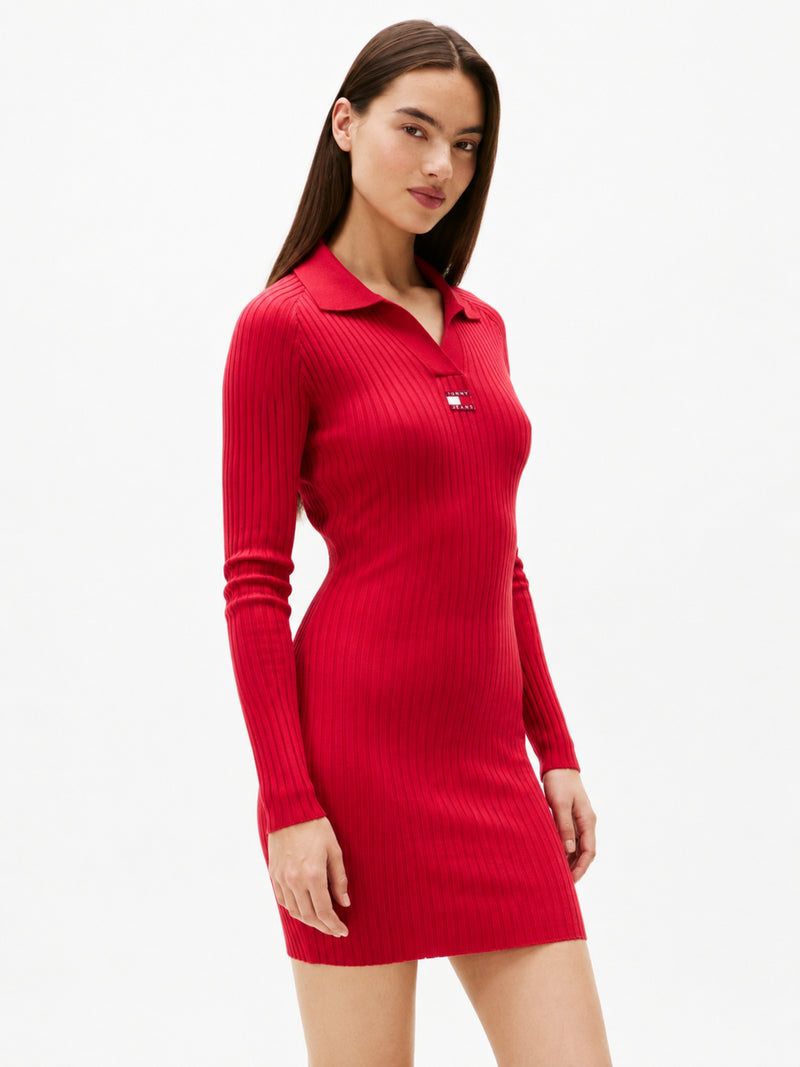 Full Sleeve Solid Sweater Bodycon Dress