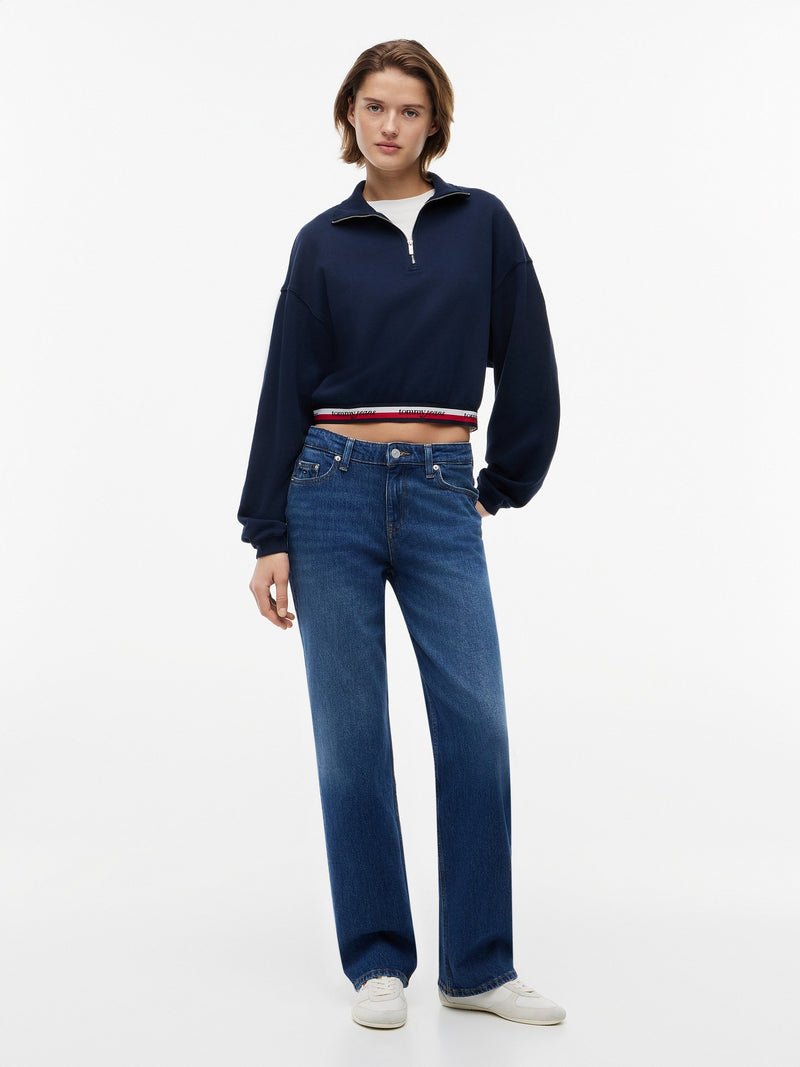 Relaxed Fit Terry Zip Thru