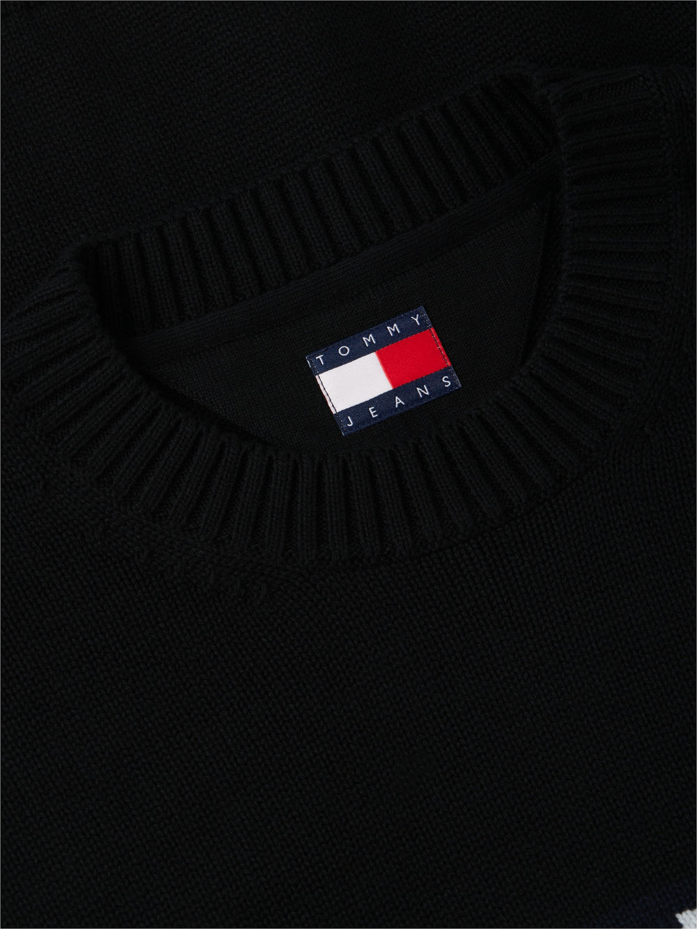Regular Fit Jaquard Loose Knit Pullover