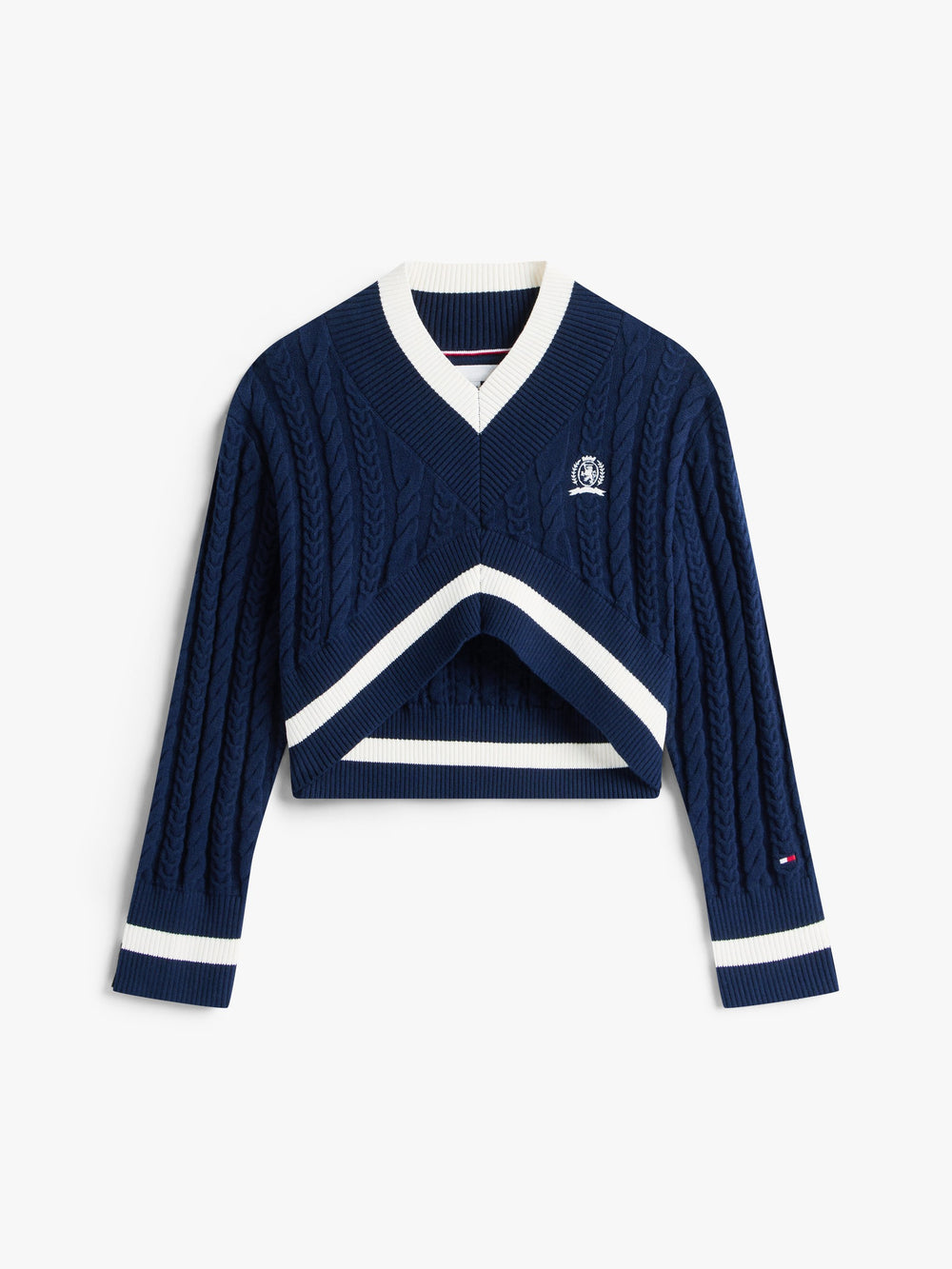 Kids Cable Knit Cropped Sweater