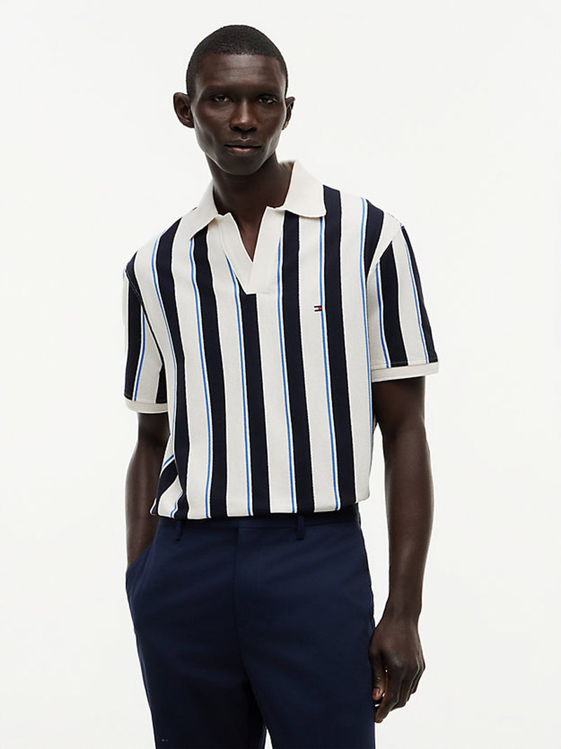 Johnny Collar Crepe Polo