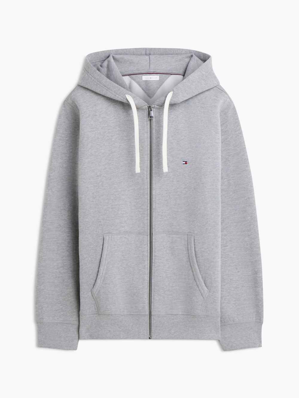 Zip Thru Solid Fleece Hoodie
