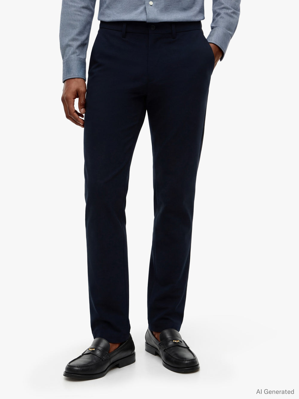 Men Denton Slim Straight Fit Knit Tech Trouser