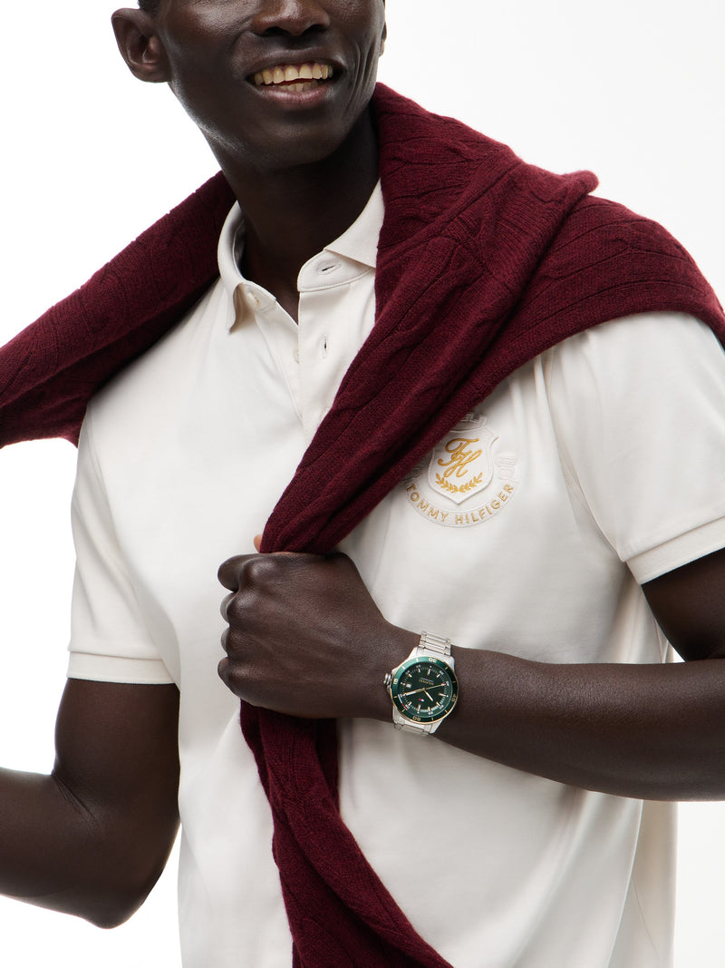 Regular Fit Interlock Badge Polo