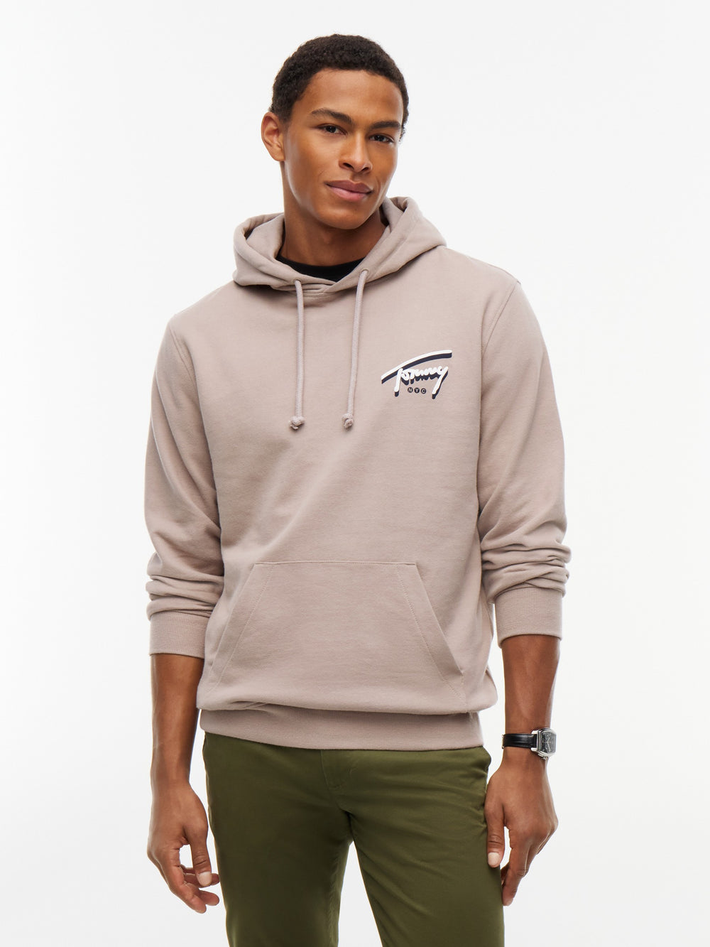 Regular Fit Suede Terry Hooded Sweatshirt