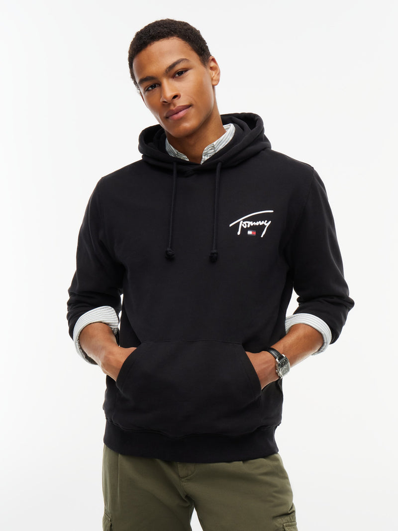 Regular Fit Suede Terry Hooded Sweatshirt