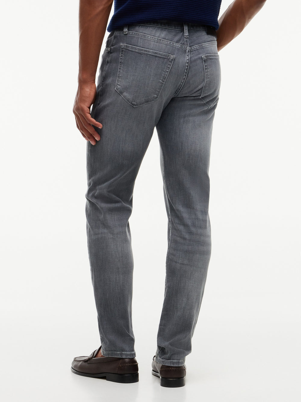 Men Bleecker Slim Tapered Mid Grey Jeans