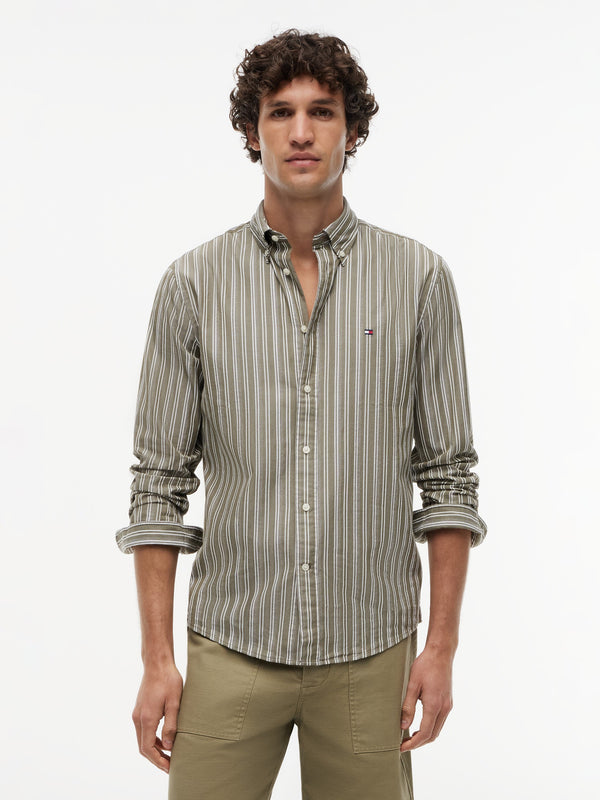Regular Fit Stripe Poplin Shirt