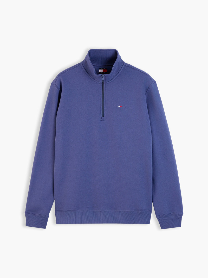 Regular Fit Brushed Fleece Quarter Zip Sweatshirt