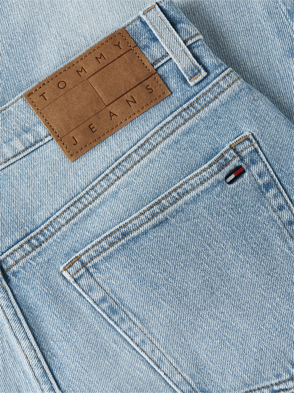 Mid Rise Light Wash Stretch Slim Straight Jeans