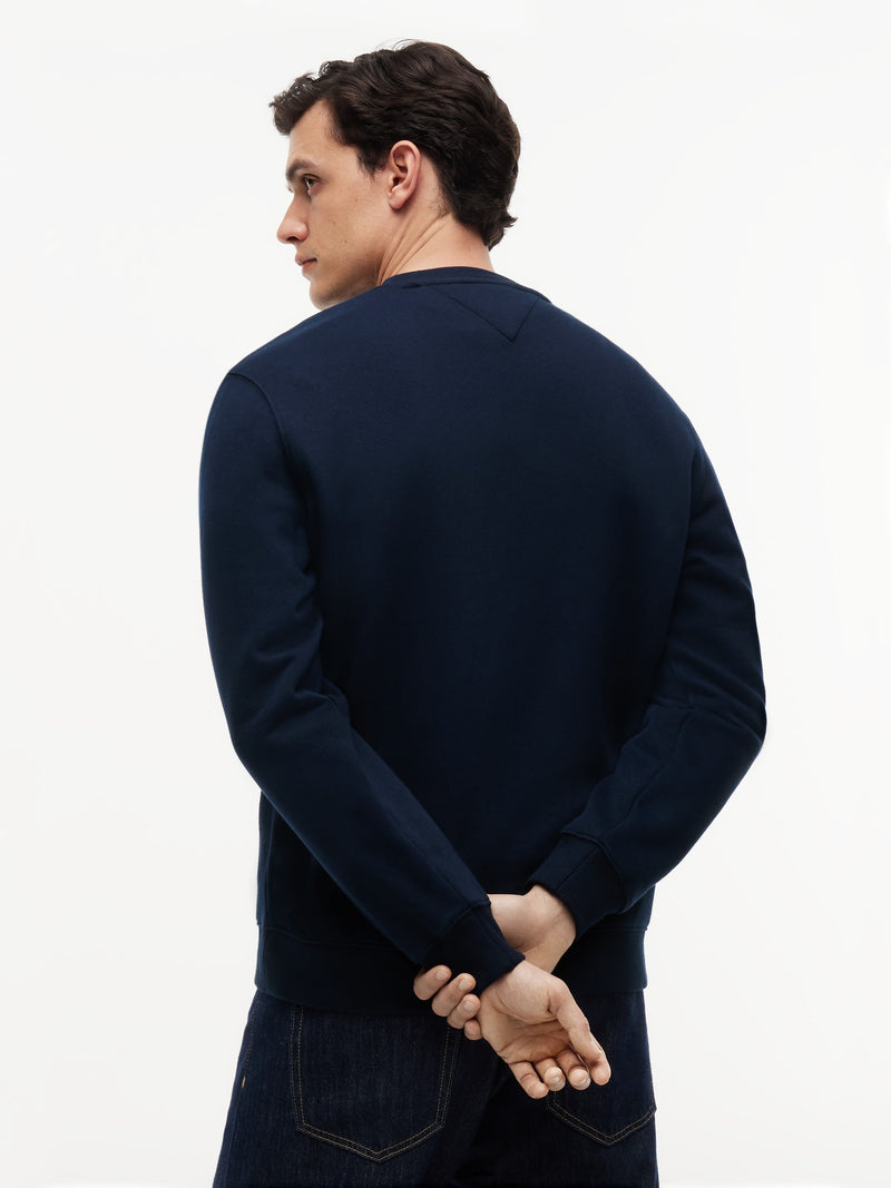 Regular Fit Brushed Fleece Crew Neck Sweatshirt
