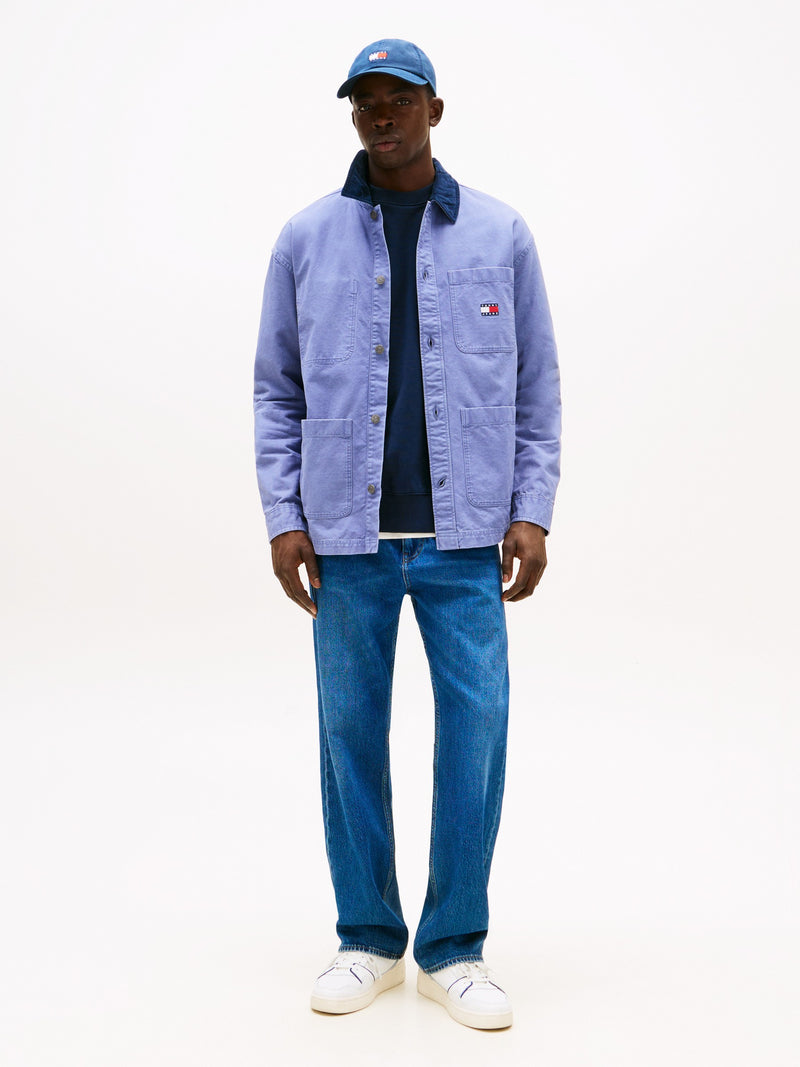 Oversized Fit Solid Overshirt Shirt