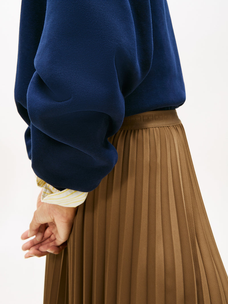 Women Solid Pleated Skirt