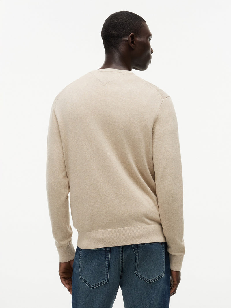 Crew Neck Solid Pullover