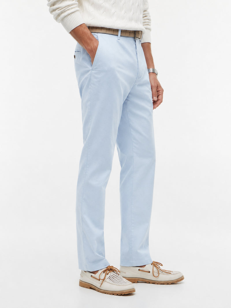 Men Denton Slim Straight Fit Structured Cotton Trouser