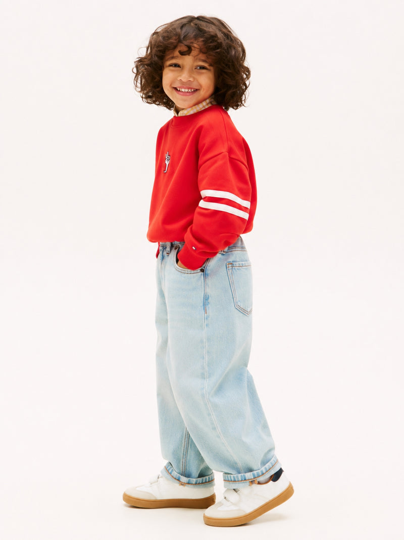 Kids Wide Pull On Jeans