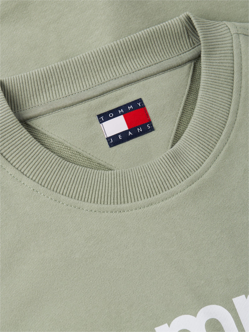 Regular Fit Suede Terry Crew Neck Sweatshirt