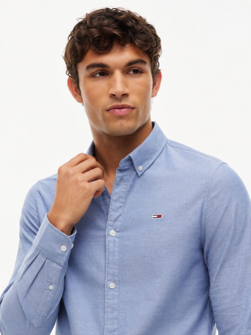 Slim Fit Solid Oxford Shirt