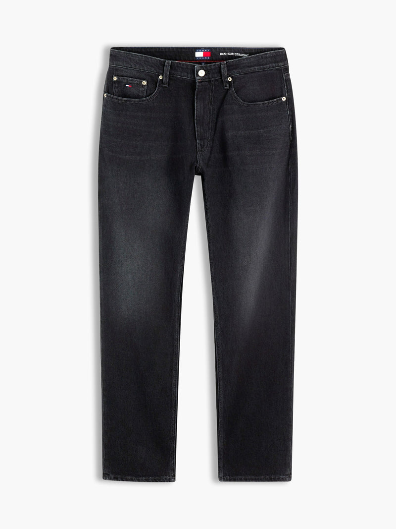 Ryan Slim Straight Washed Black Jeans