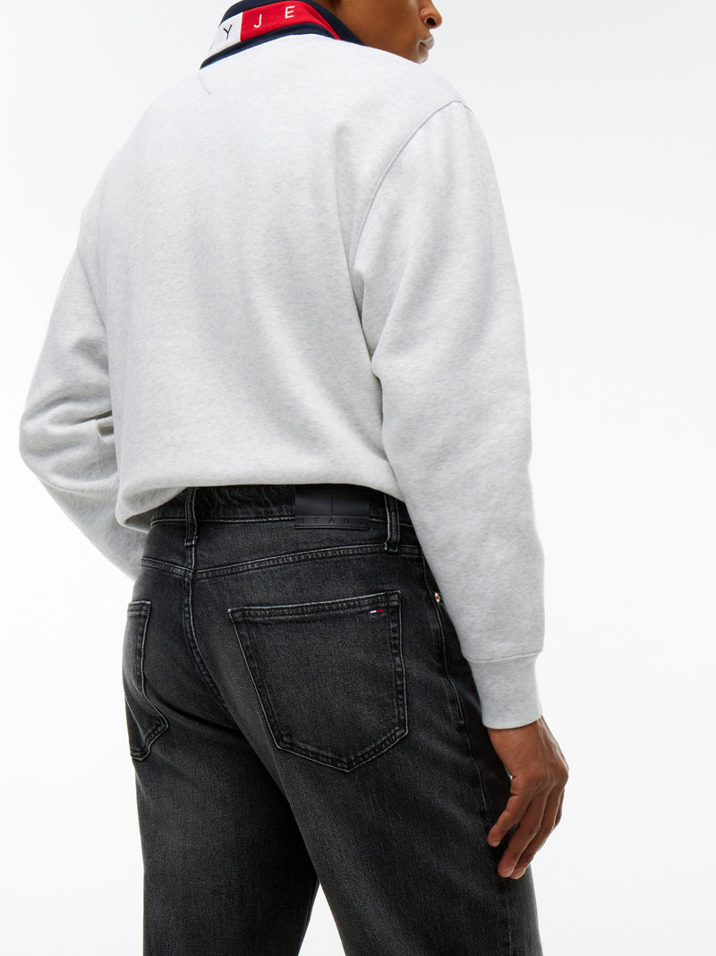 Men Jaimie Loose Washed Black Jeans
