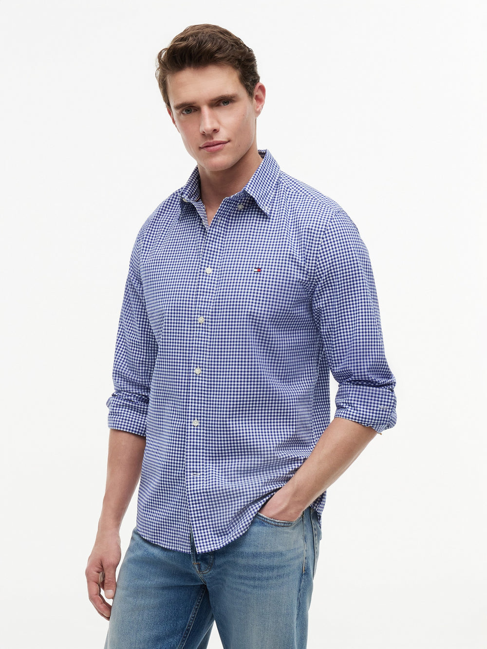 Regular Fit Check Poplin Shirt