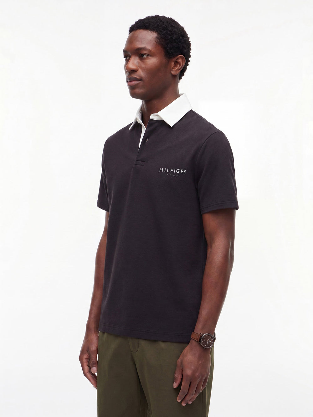 Contrast Collar Rugby Polo