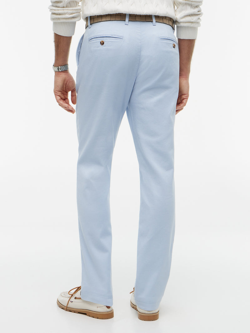 Men Denton Slim Straight Fit Structured Cotton Trouser