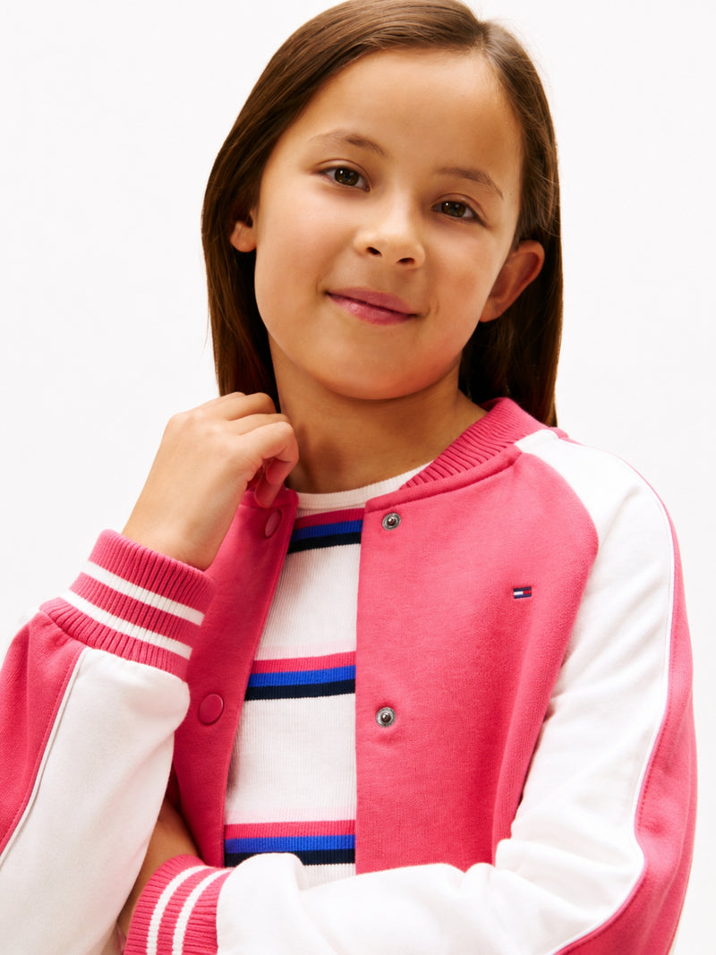 Kids Color Block Bomber Jacket