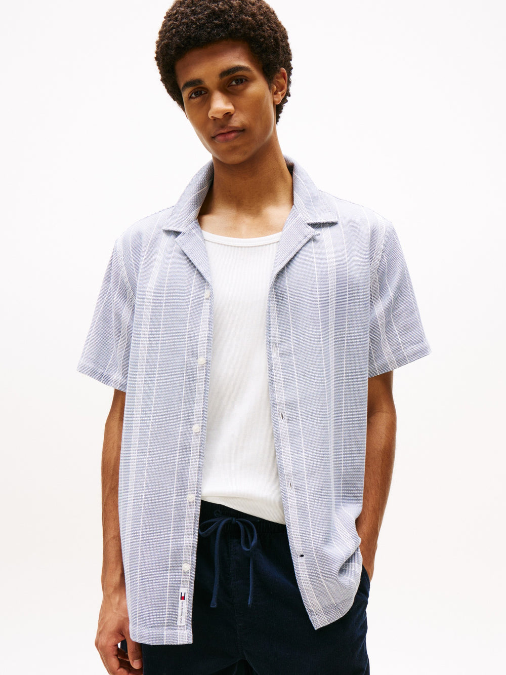 Regular Fit Stripe Textured Shirt