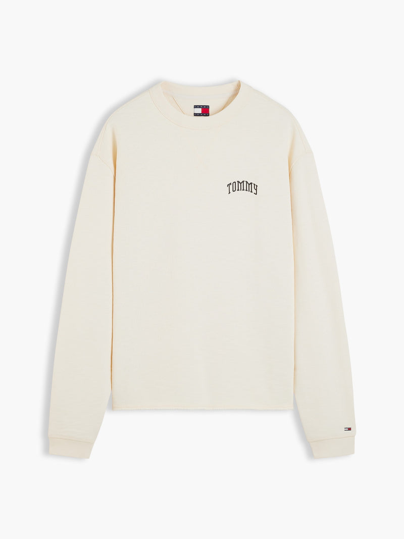 Relaxed Fit Terry Crew Neck Sweatshirt