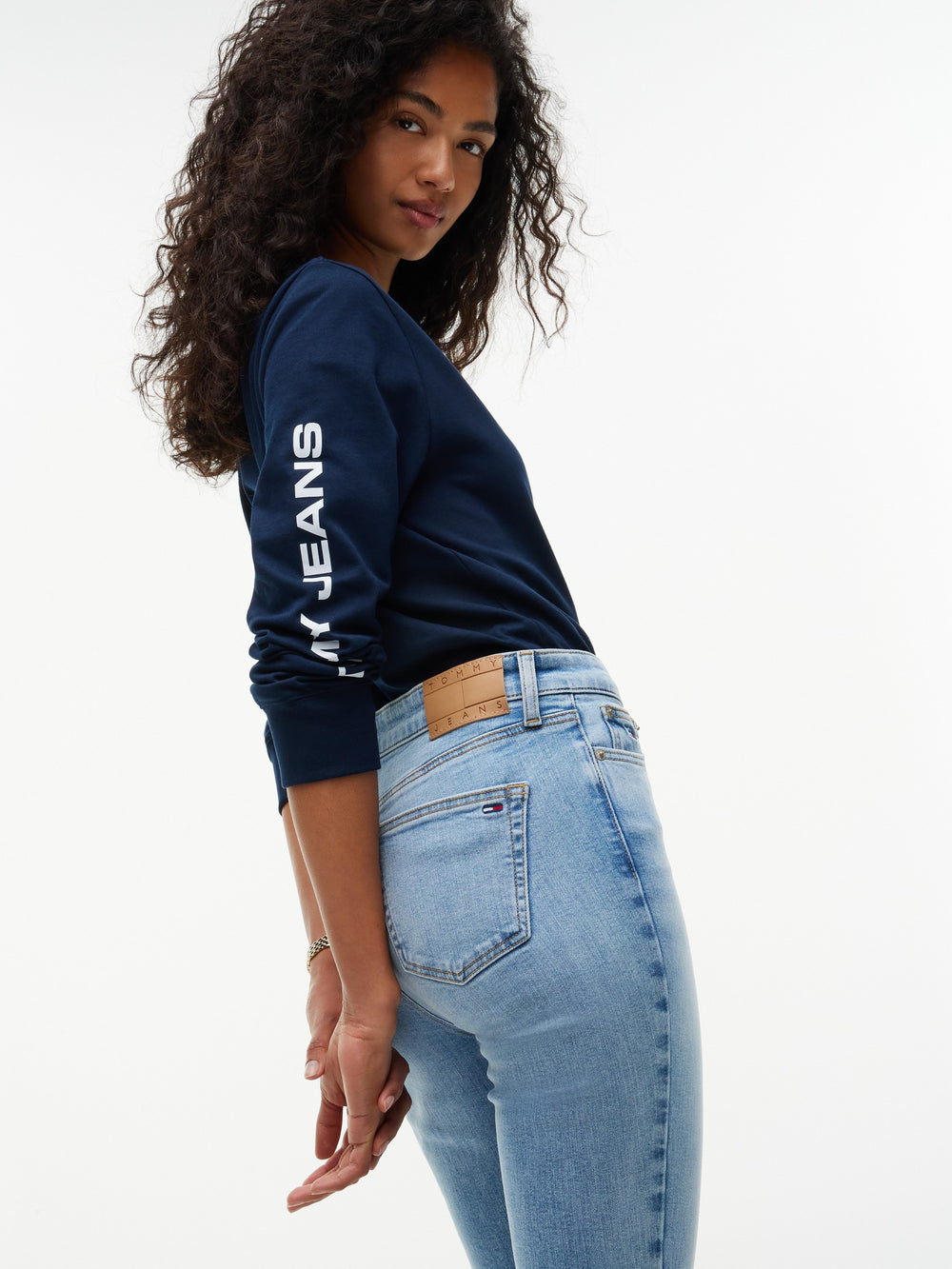 Mid Rise Light Wash Stretch Skinny Jeans
