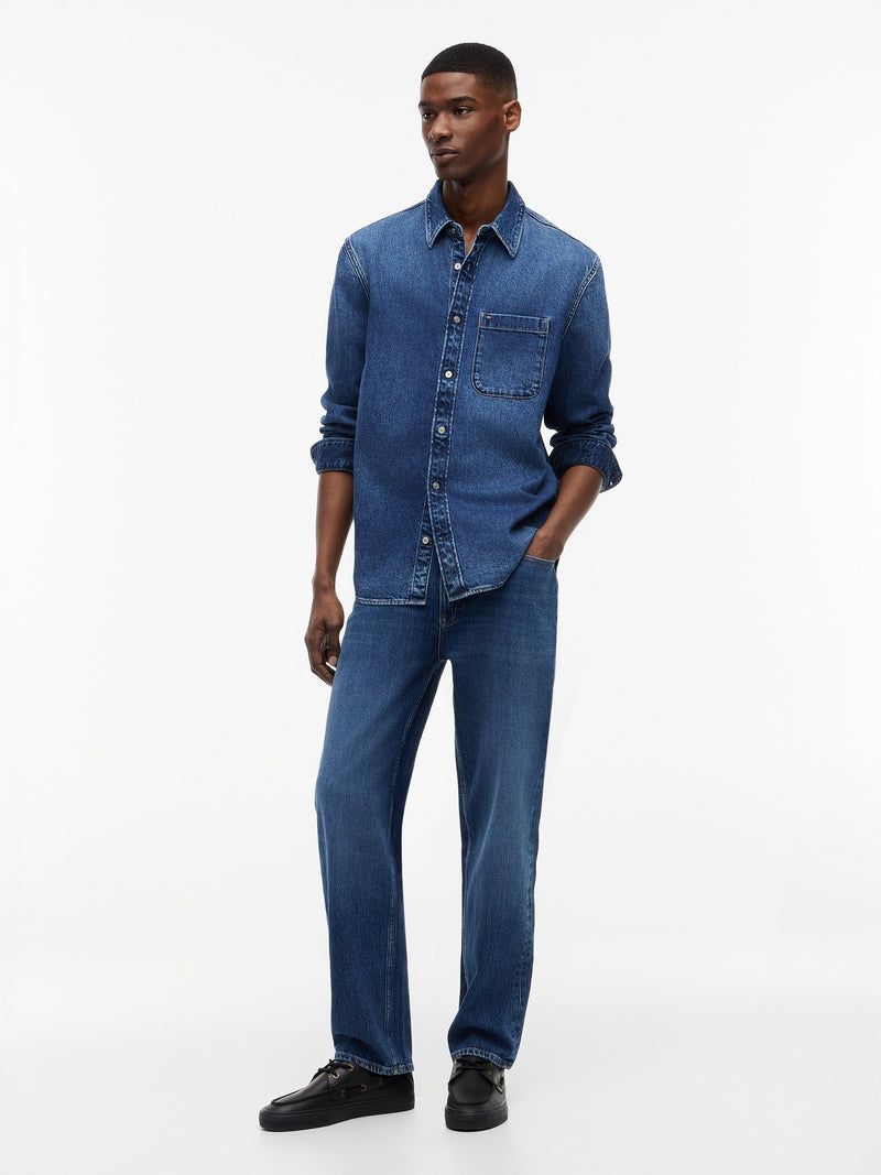 Regular Fit Washed Denim Shirt