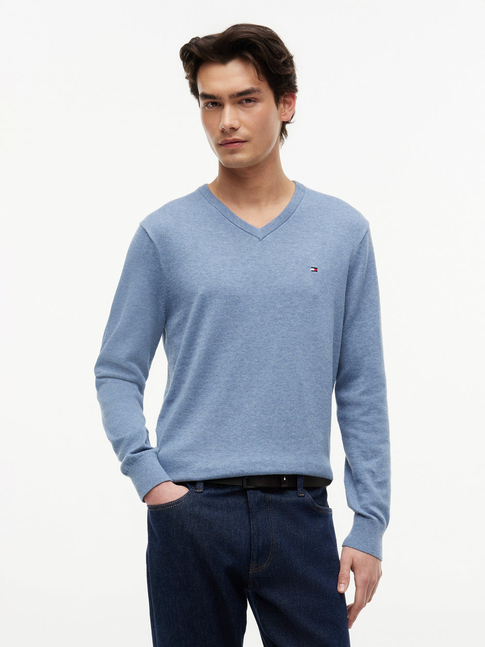 V Neck Solid Sweater