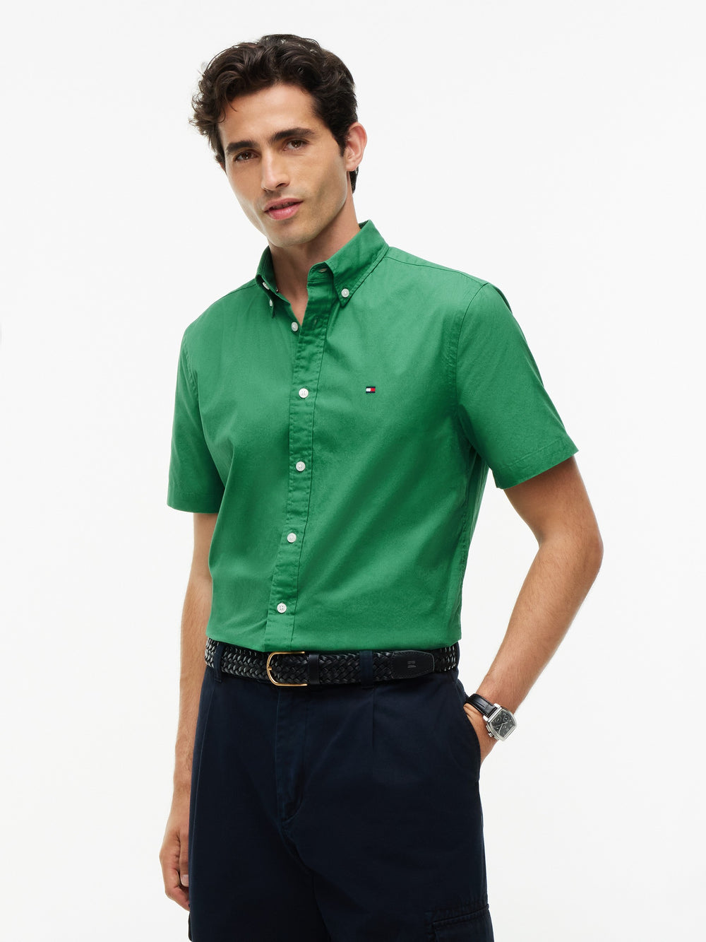 Regular Fit Solid Poplin Shirt