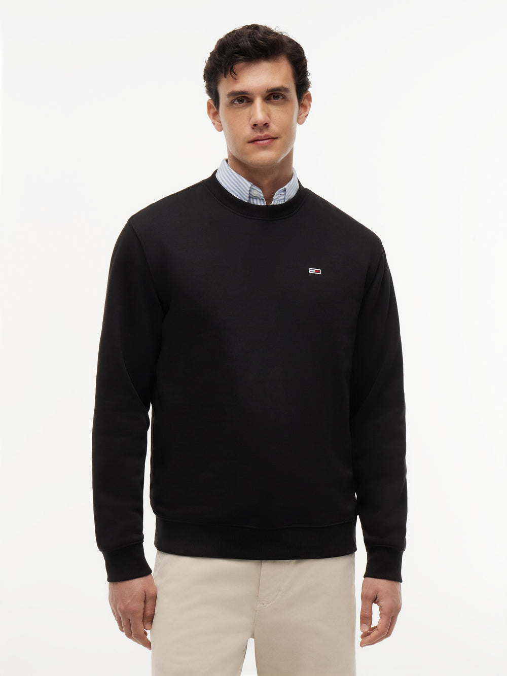 Regular Fit Brushed Fleece Crew Neck Sweatshirt