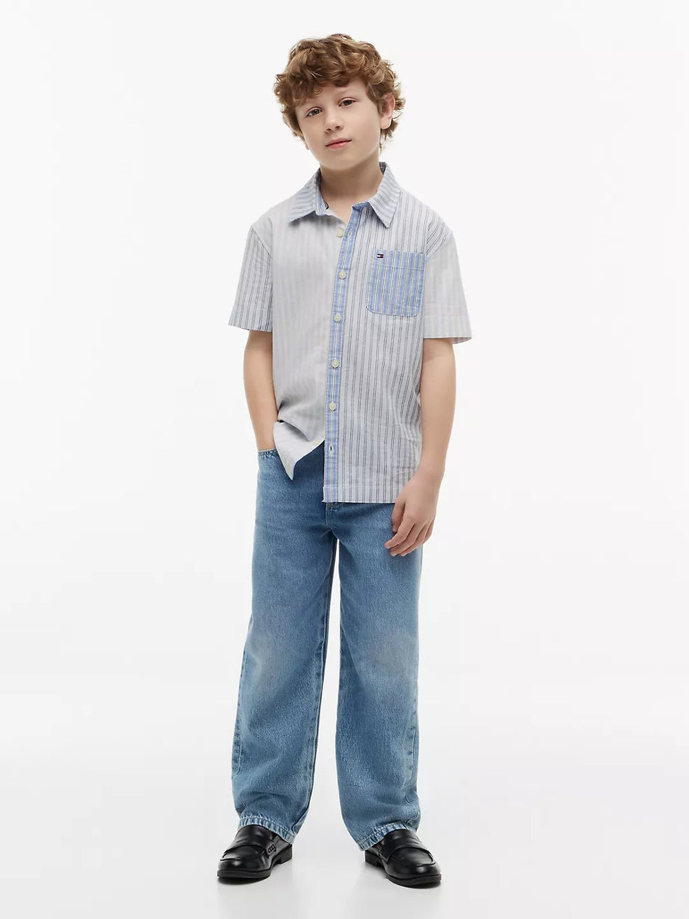 Kids Color Block Shirt