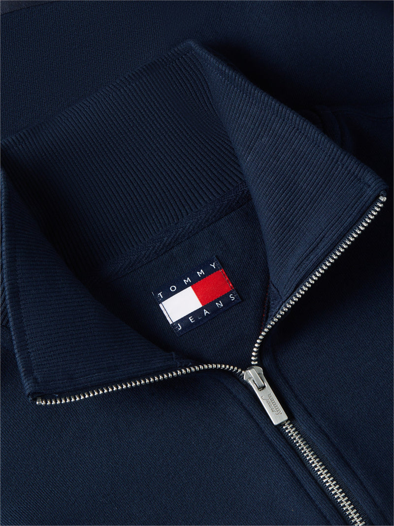 Relaxed Fit Terry Zip Thru