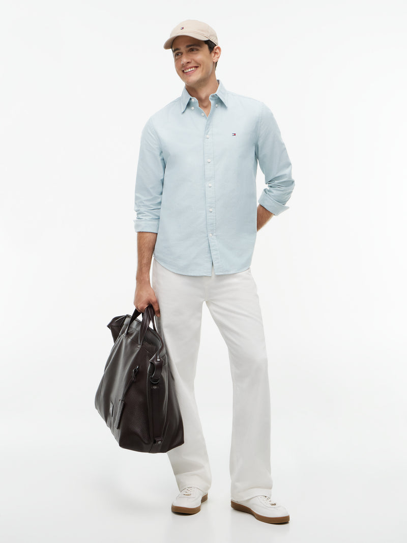 Regular Fit Solid Oxford Shirt