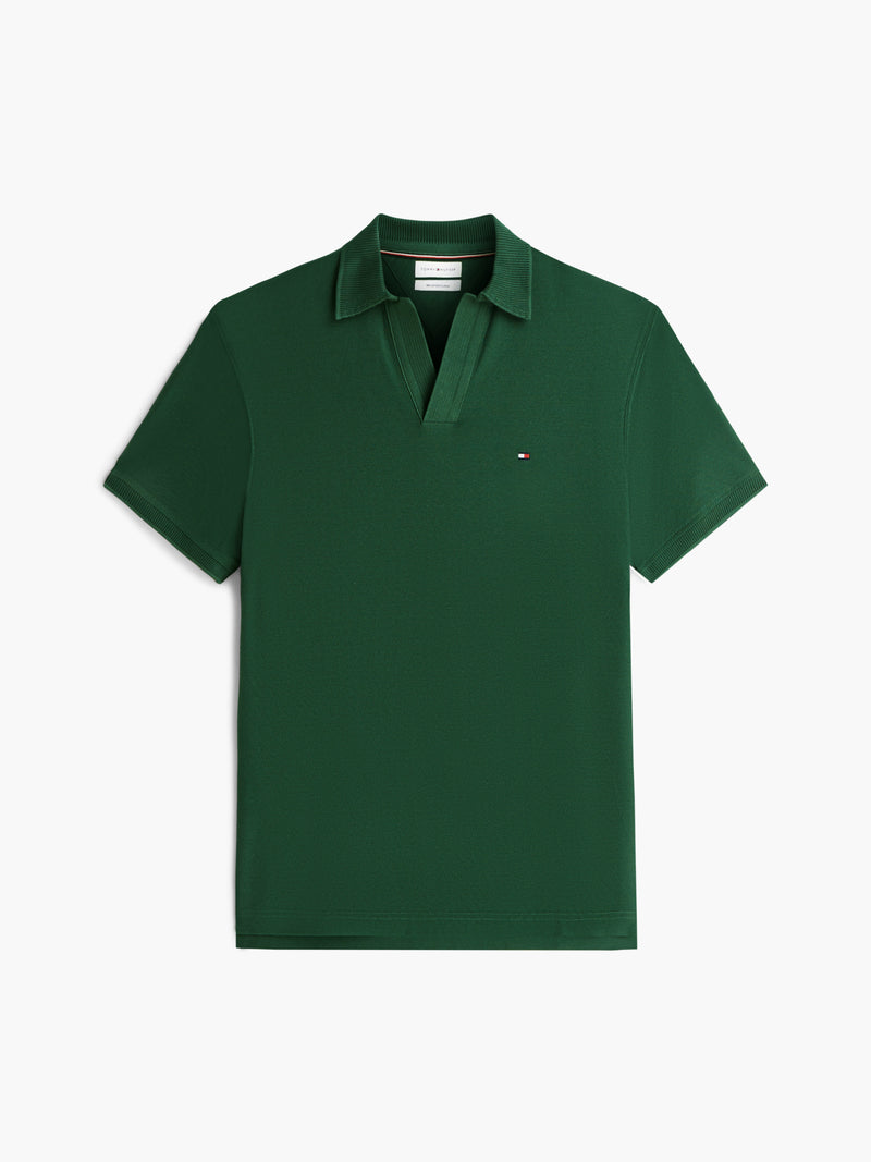 Johnny Collar Crepe Polo