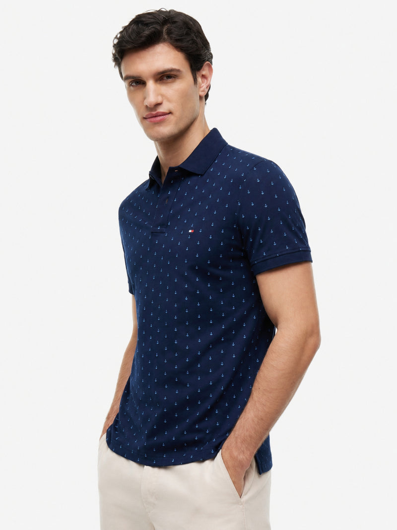 Regular Fit Printed Interlock Polo