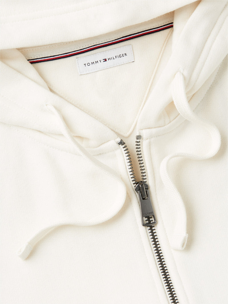 Zip Thru Solid Fleece Hoodie