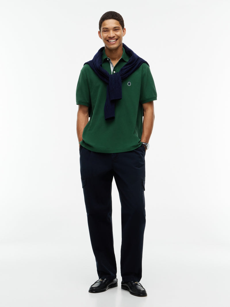 Relaxed Solid Pique Polo