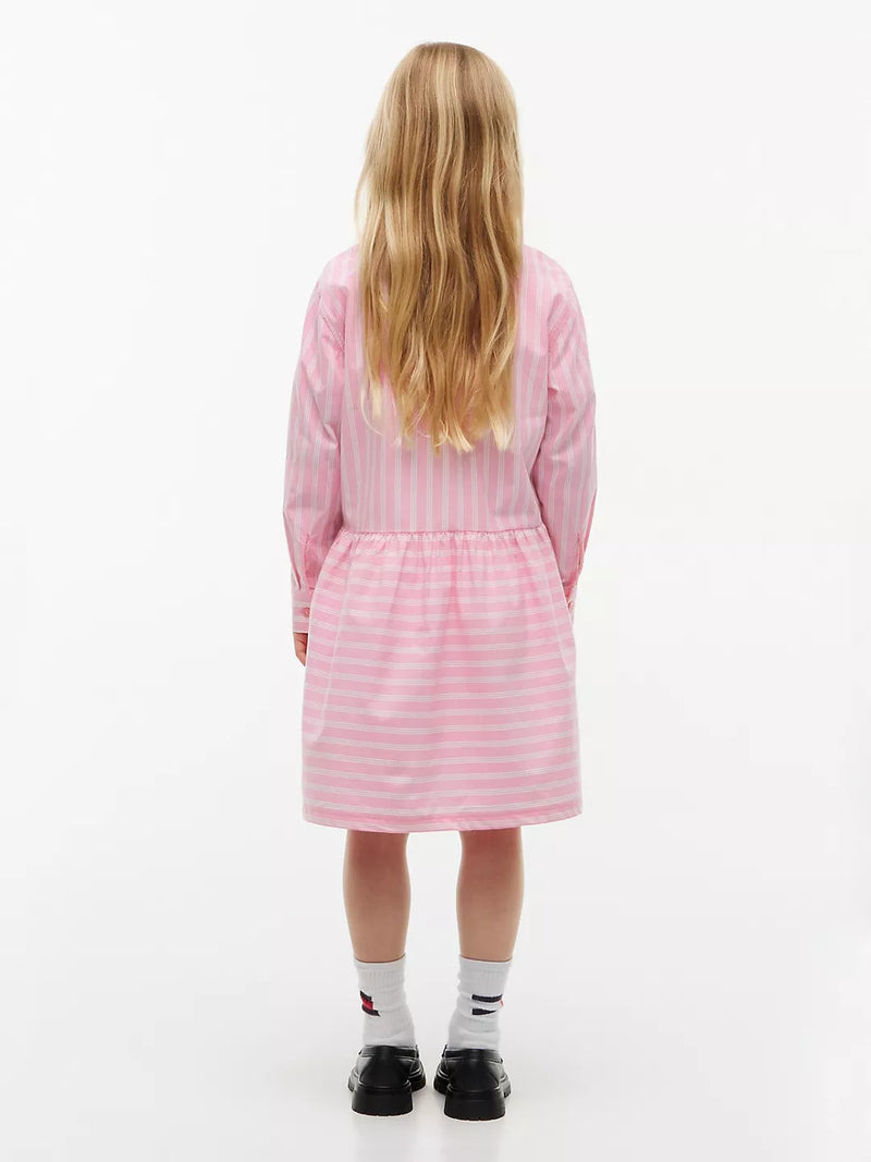 Kids Long-Sleeve Stripe Shirt Dress