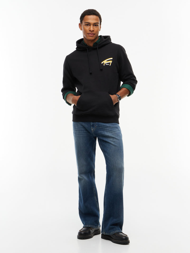 Regular Fit Suede Terry Hooded Sweatshirt