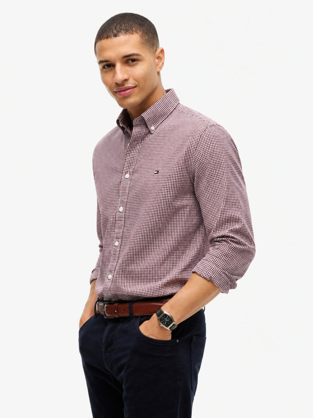 Regular Fit Check Poplin Shirt