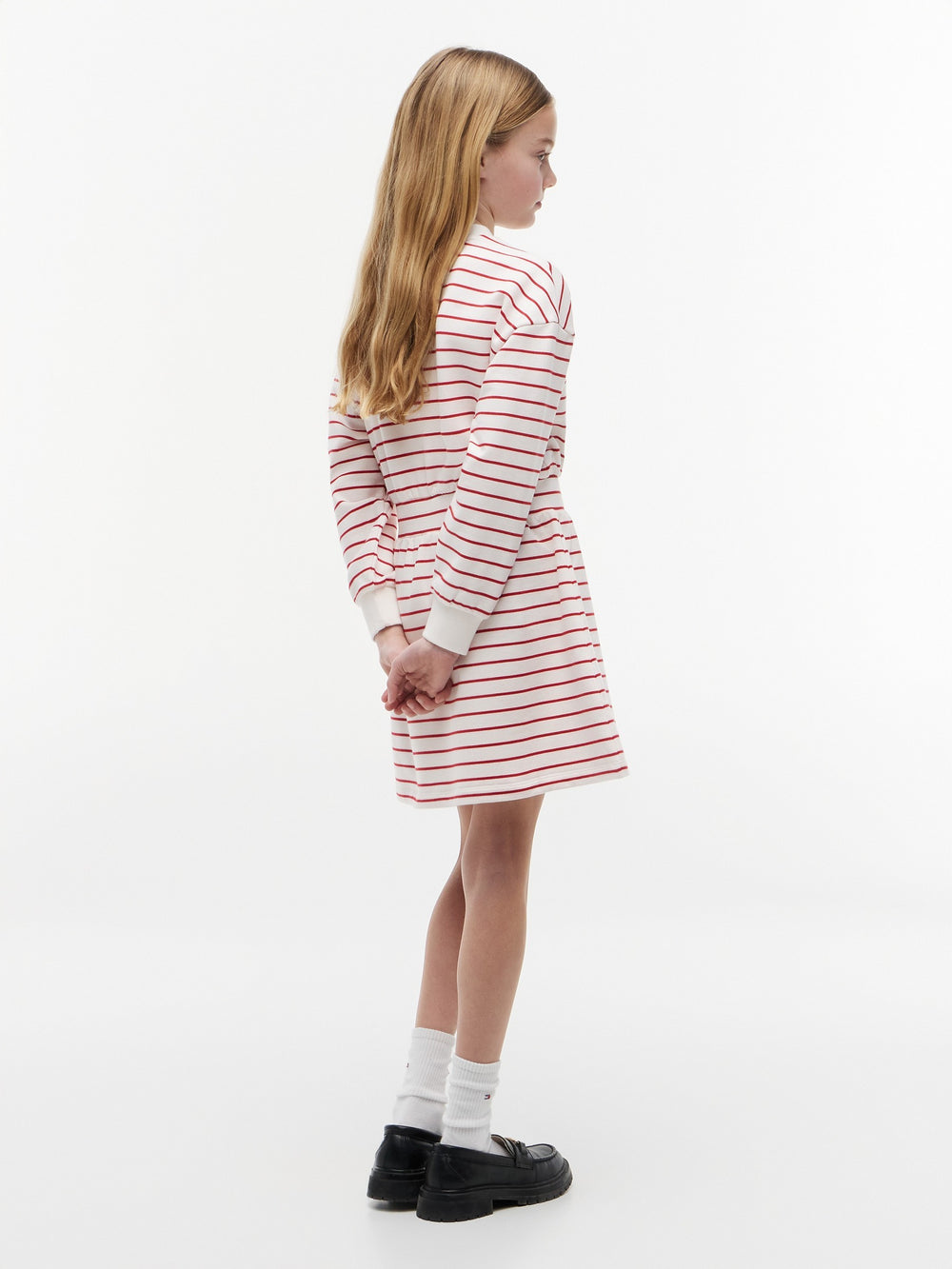 Kids Long-Sleeve Stripe Sweatshirt Dress