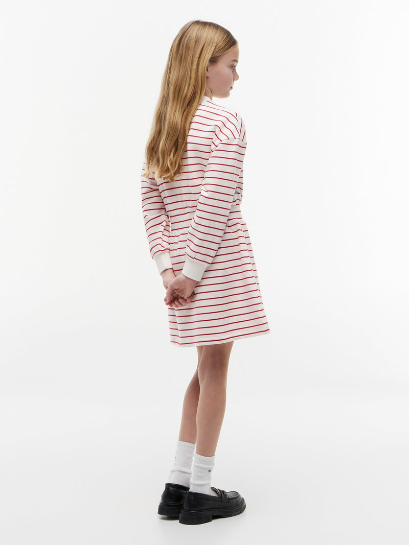 Kids Long-Sleeve Stripe Sweatshirt Dress