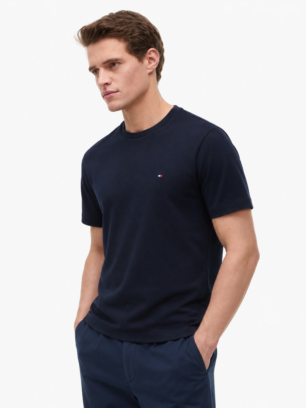 Regular Fit Solid Interlock Tshirt